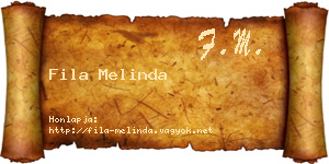 Fila Melinda névjegykártya